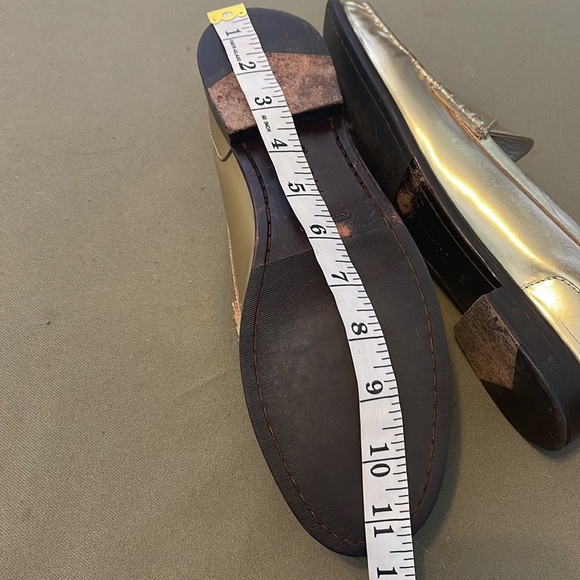 Cole Haan Metallic Gold Penny Loafers - Picture 13 of 15